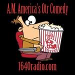 1640 A.M. America Radio - Comedy Channel | Station Logo